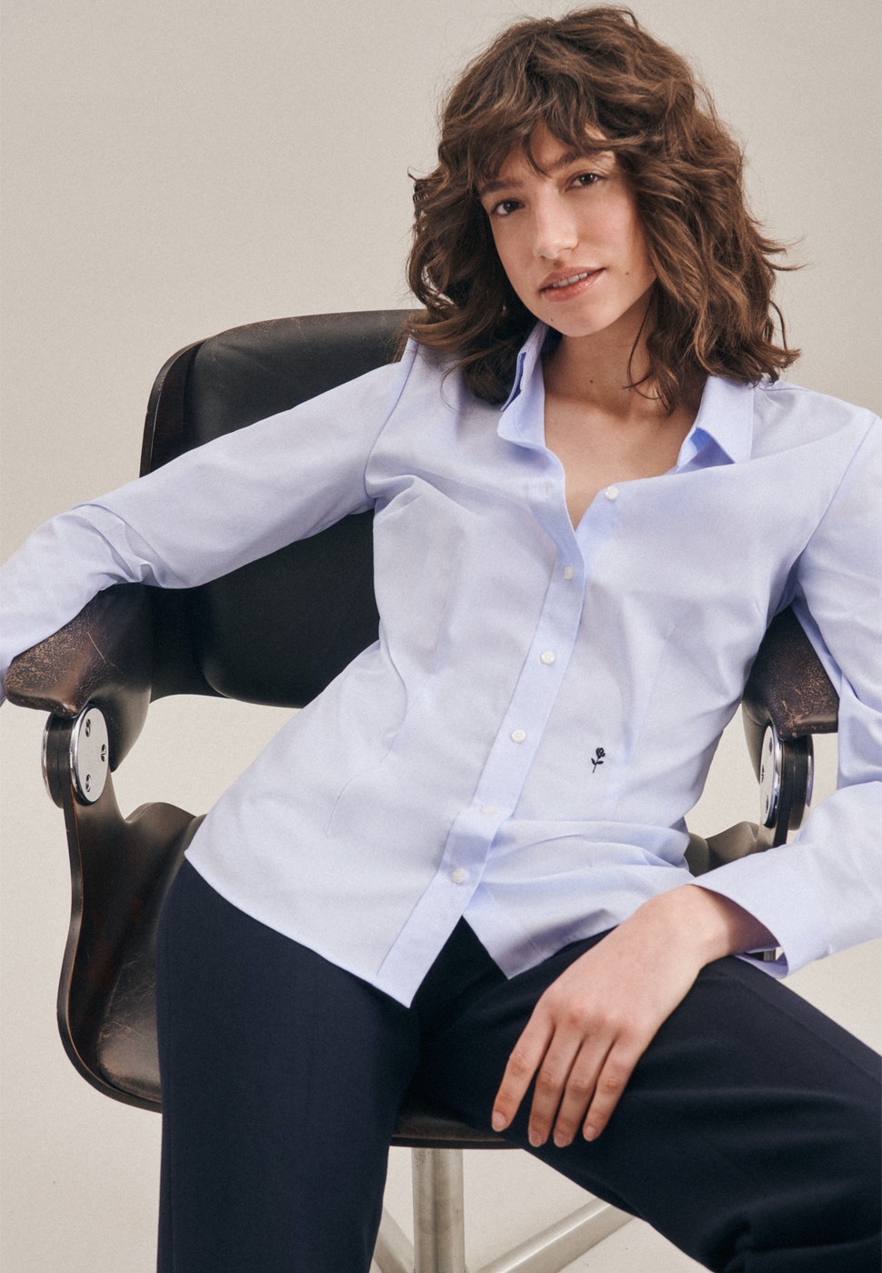 Open Kent in Light Blue Pinstripe