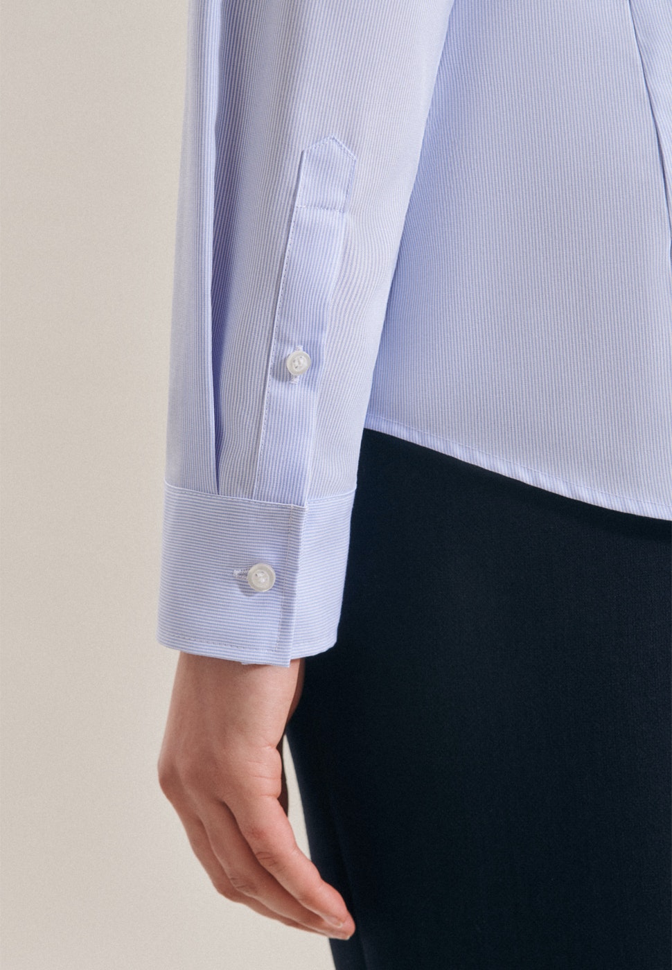 Open Kent in Light Blue Pinstripe