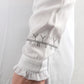 witte bloes met inuit print groenland eskimo boho mouw detail